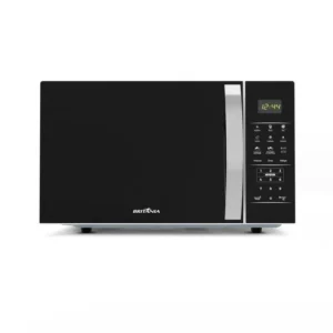 Micro-ondas Britânia 28 litros branco modelo BMO30 com painel digital e função Limpa Fácil, indicado para aquecer, descongelar e agilizar receitas.